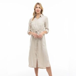 linen shirt dress